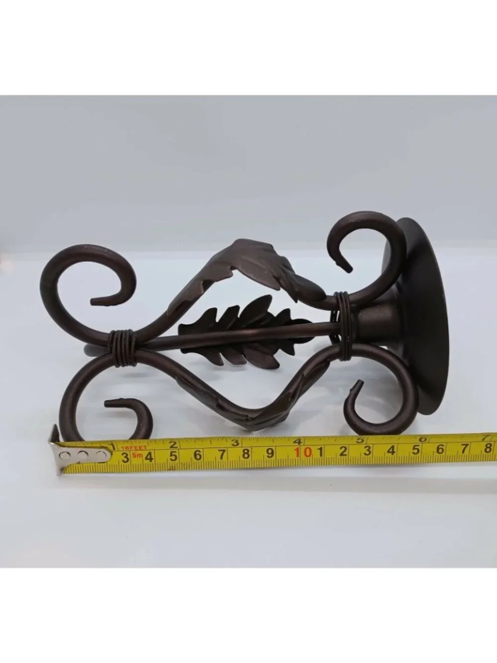 ⭐Metal Black Brown Table Top Candle Holder 6 In 3 Leaves Classic Home Interiors